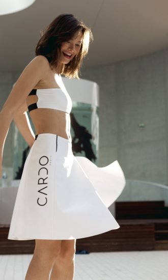 JUPE JDD blanche CARDO Paris piscine swimwear joli élégant confortable français