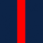 Bleu marine gansé rouge